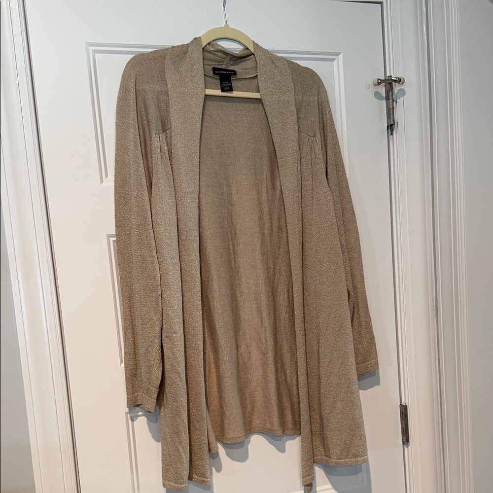 Lane Bryant Gold Open Front Cardigan